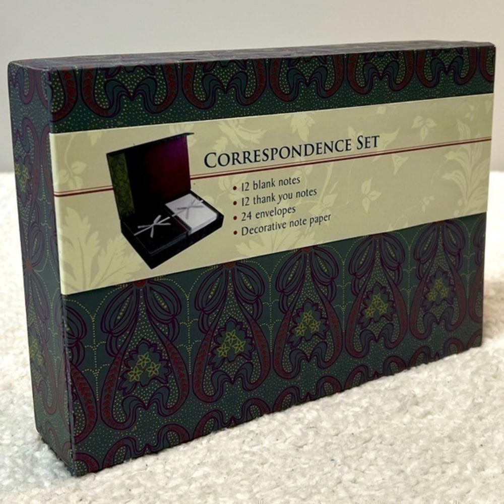 Red Clover "Paisley Print" Correspondence Set